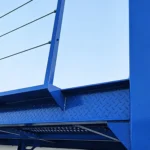 2 Axle-Blue – Car Carrier Truck-6-Guardrail Post Base