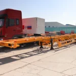 2 Axle-yellow-skeleton type-container-semi trailer-1