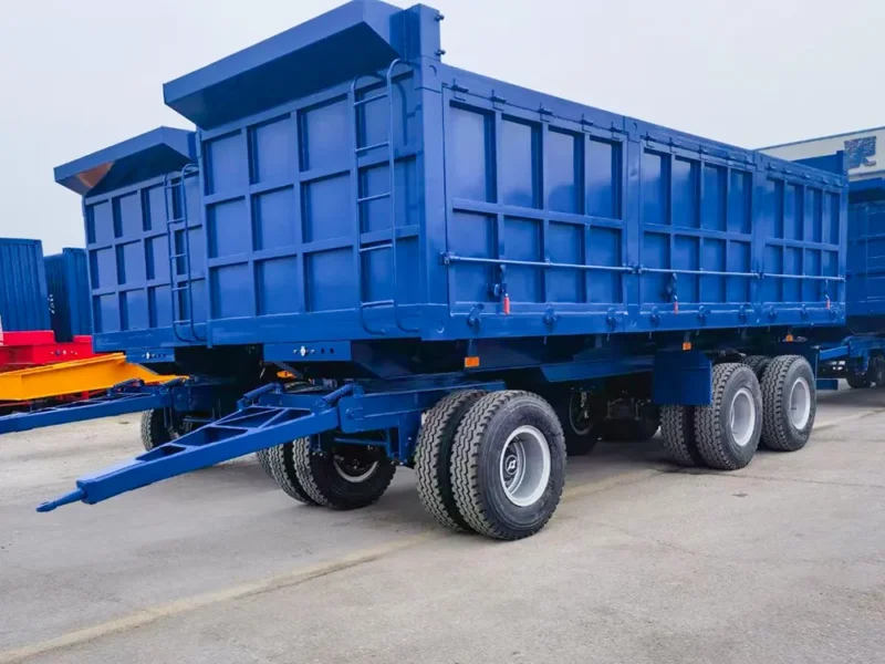 3 Axle-Blue – Flatbed Full Trailer-1