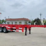 3 Axle-Red – Skeletal Type – Container Semi-Trailer-1