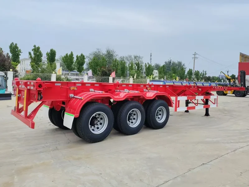 3 Axle-Red – Skeletal Type – Container Semi-Trailer-3