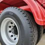 3 Axle-Red – Skeletal Type – Container Semi-Trailer-7-trailer wheel
