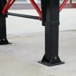 3 Axle-Red – Skeletal Type – Container Semi-Trailer-8-Landing Gear Base Support Structure
