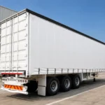 3 Axle-White Curtain-Side Semi-Trailer-1