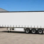 3 Axle-White Curtain-Side Semi-Trailer-2