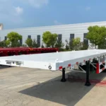 3 Axle-White – Flatbed Type – Container Semi-Trailer-1