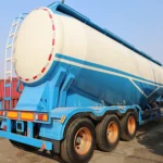 3 Axle-white and blue-particle transport semi trailer-1