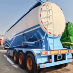 3 Axle-white and blue-particle transport semi trailer-2