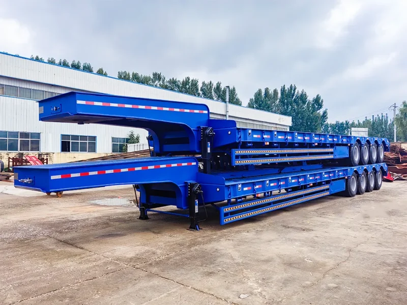 4 Axle-Dark Blue – Lowbed Semi-Trailer-1