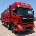 6×4 Dongfeng YL red cargo truck-1