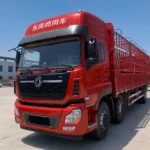 6×4 Dongfeng YL red cargo truck-2