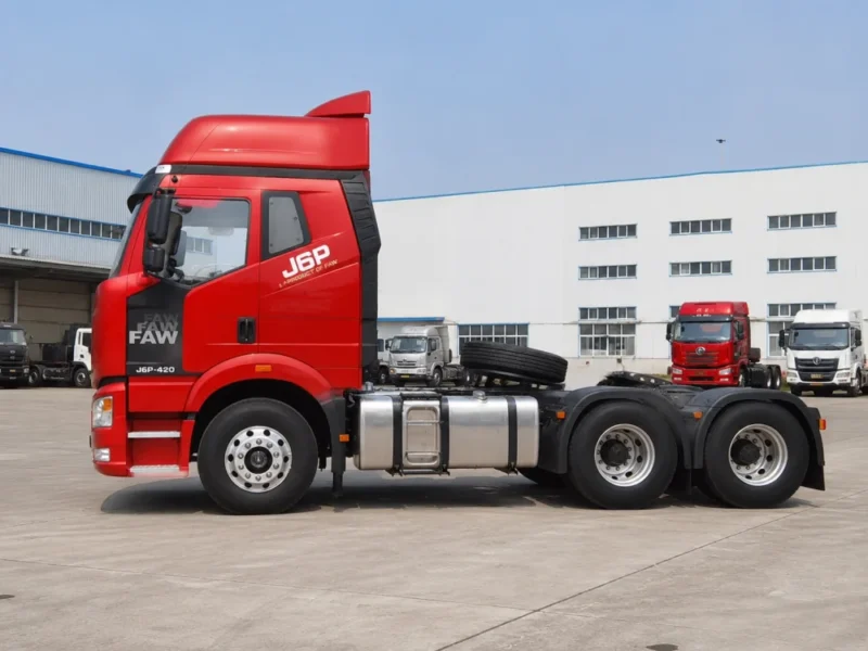 6×4 FAW Jiefang J6P red tractor truck-1