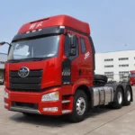 6×4 FAW Jiefang J6P red tractor truck-4