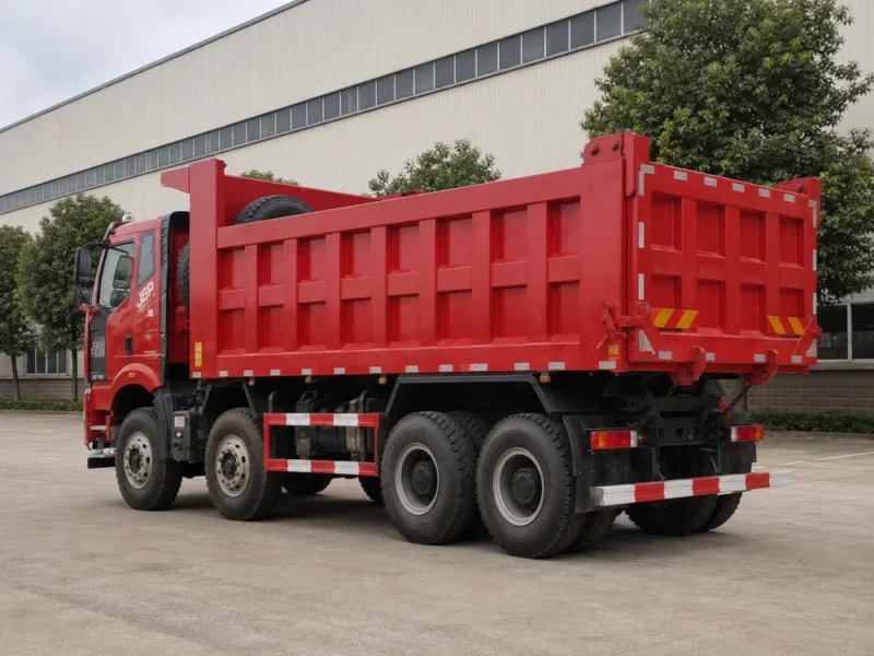 8×4 FAW Jiefang red dump truck-1