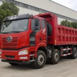 8×4 FAW Jiefang red dump truck-2