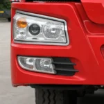 8×4 HOWO 371 red dropside cargo truck-2