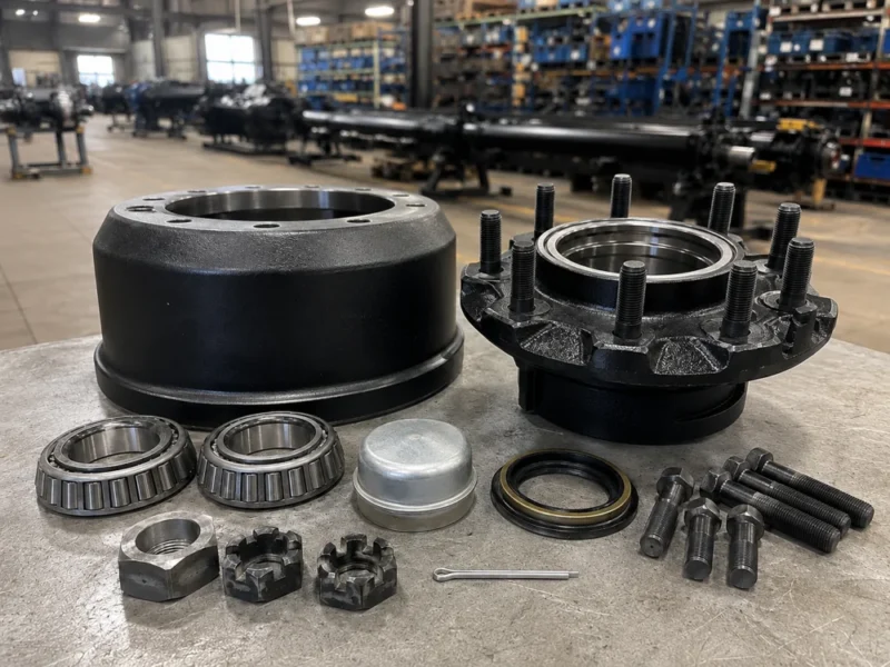 BPW type wheel hub brake drum kit-5